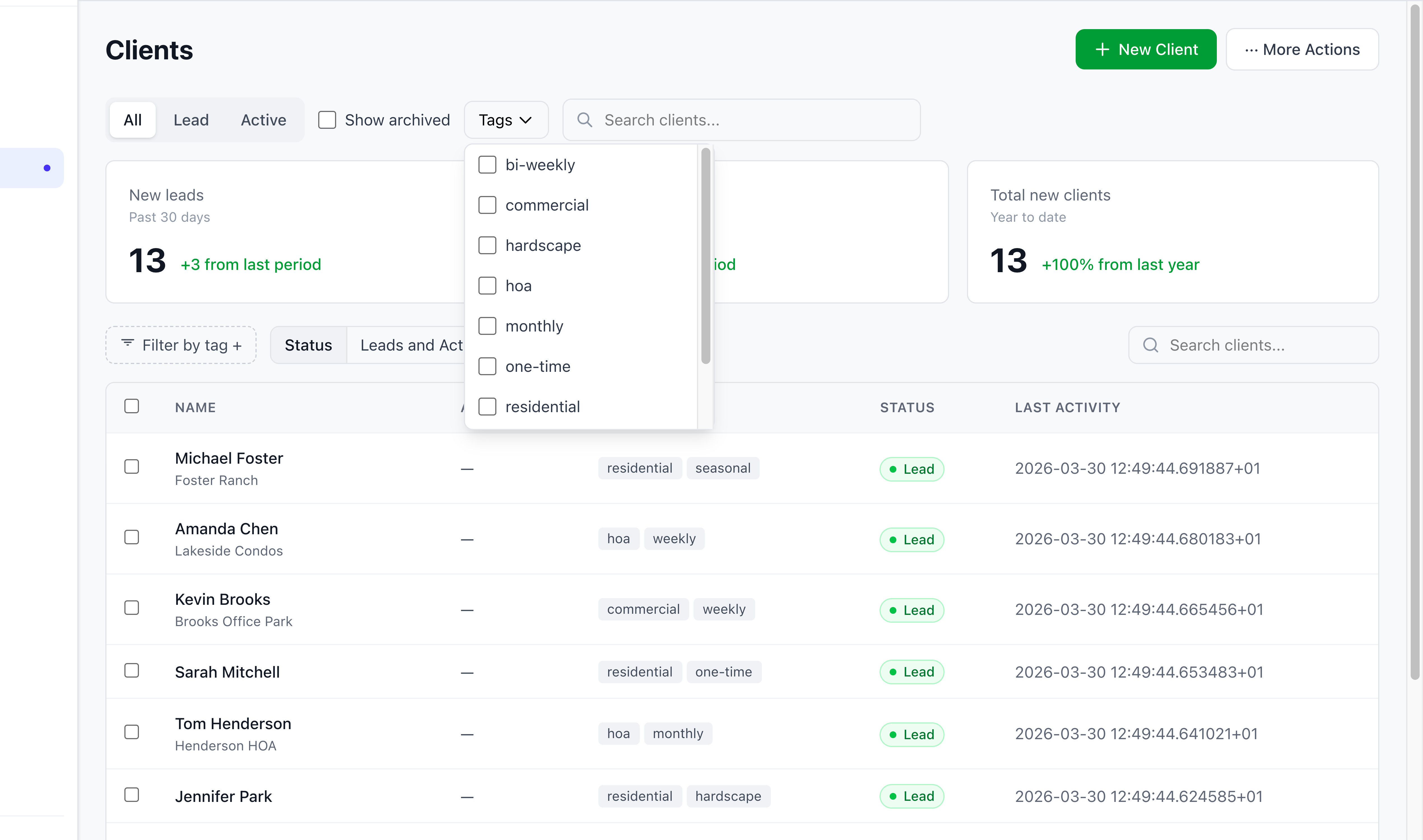 MyKit Client CRM screenshot