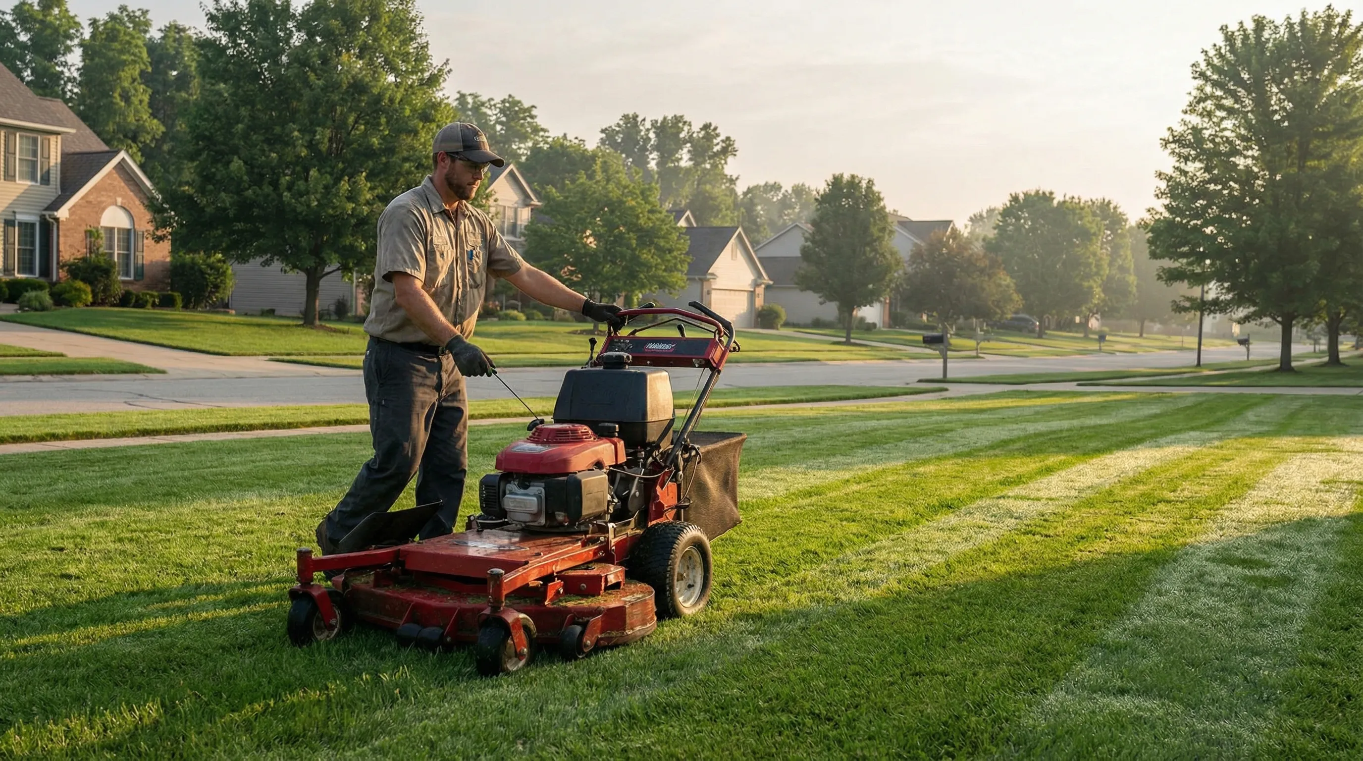 Lawn Care field service professional at work